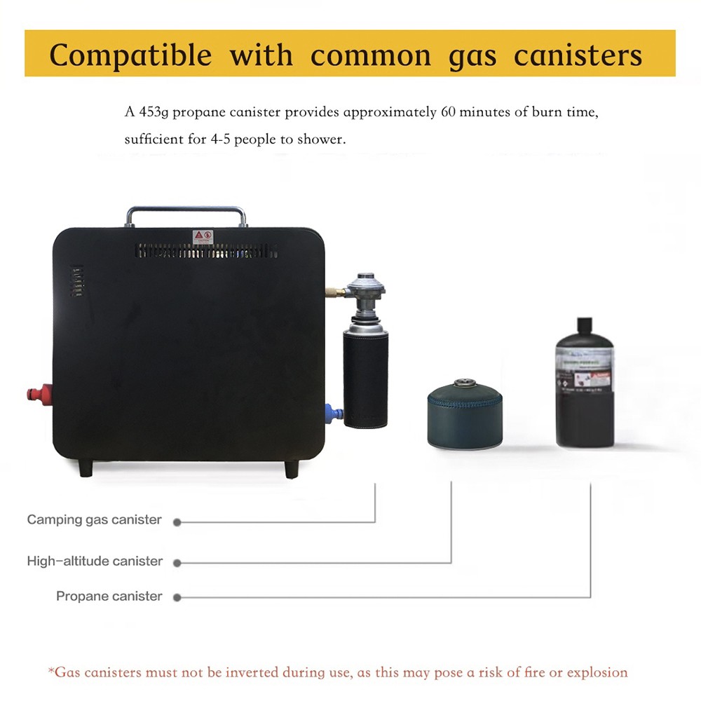Propane Portable Water Heater Countertop Instant Camping Shower For Outdoors #