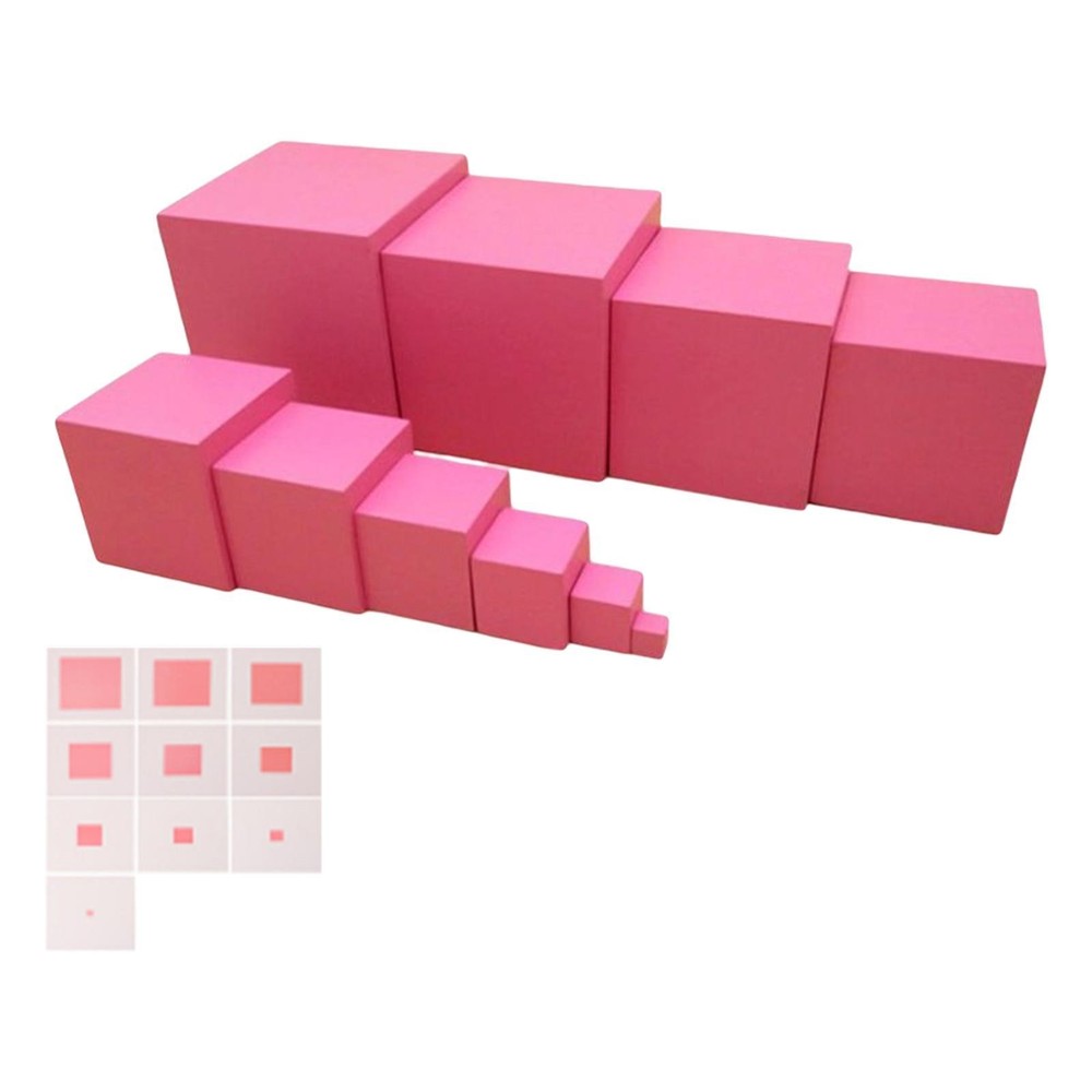 Montessori Learning Pink Tower Professional Early Teaching Learning Educational