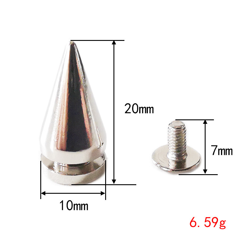 Cone Spike Rivets Punk Tree Spike Decorative Studs for Belt Bag Leathercraft DIY