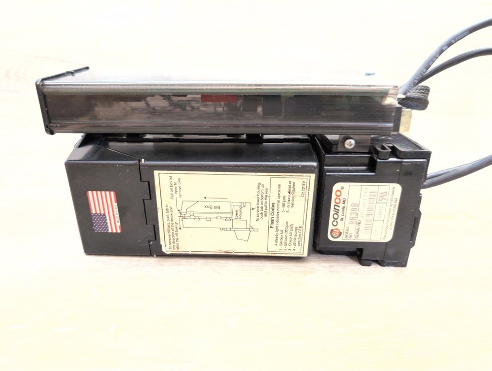 Coinco BA30B Dollar Bill Acceptor Validator with billbox