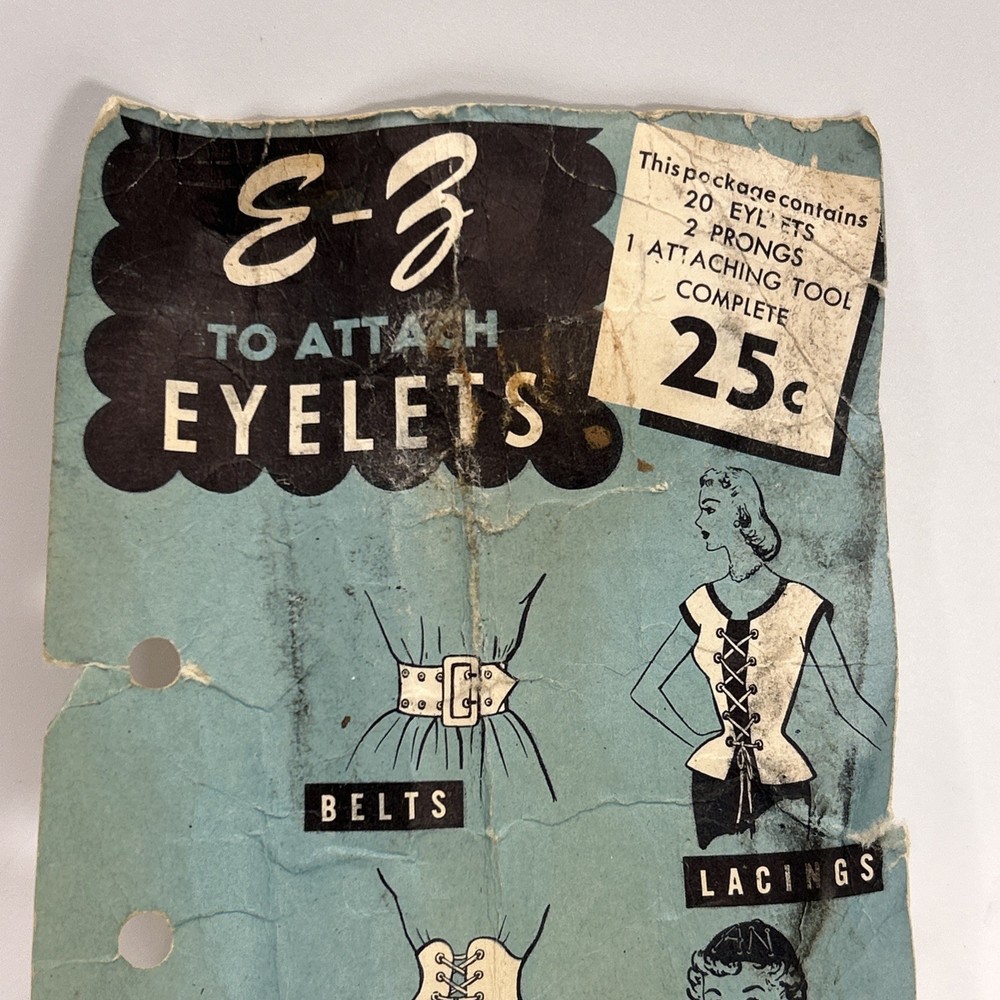 Vintage Eyelet Attaching Tools And Eyelets