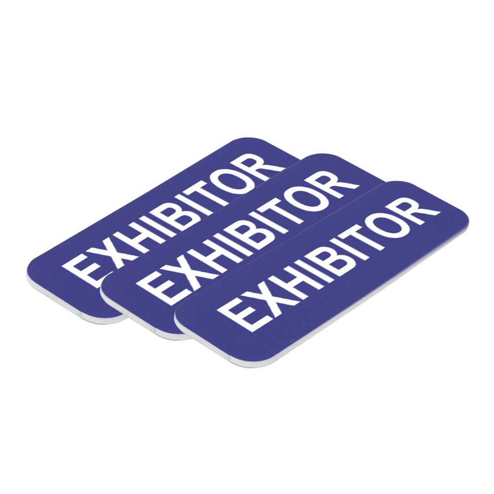 Exhibitor 1 x 3" Name Tag (3 Pack)