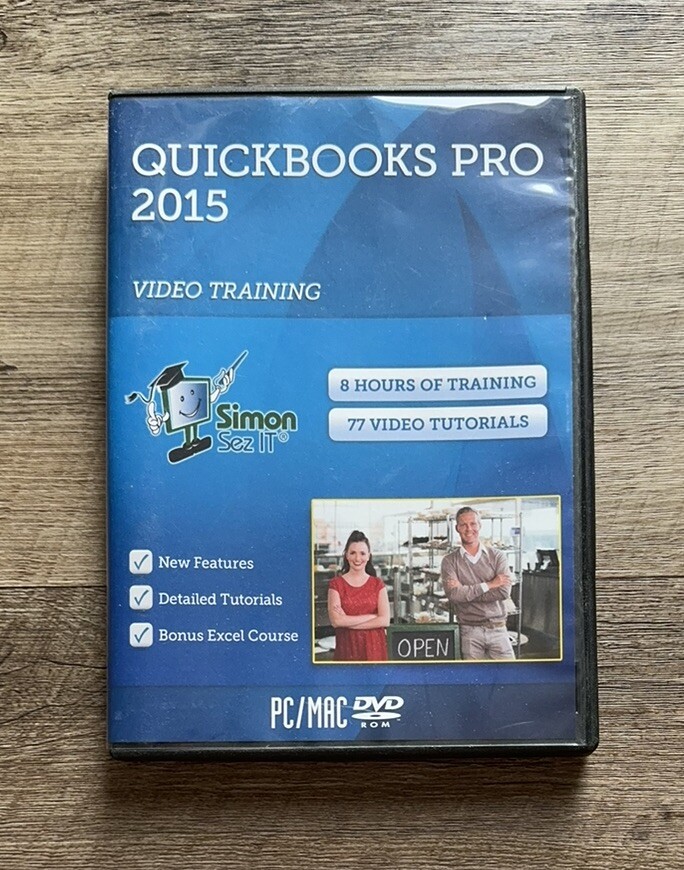 Quickbooks Pro 2015 Video Training (2011, PC/MAC DVD-ROM, Simon Sez IT) Tutorial