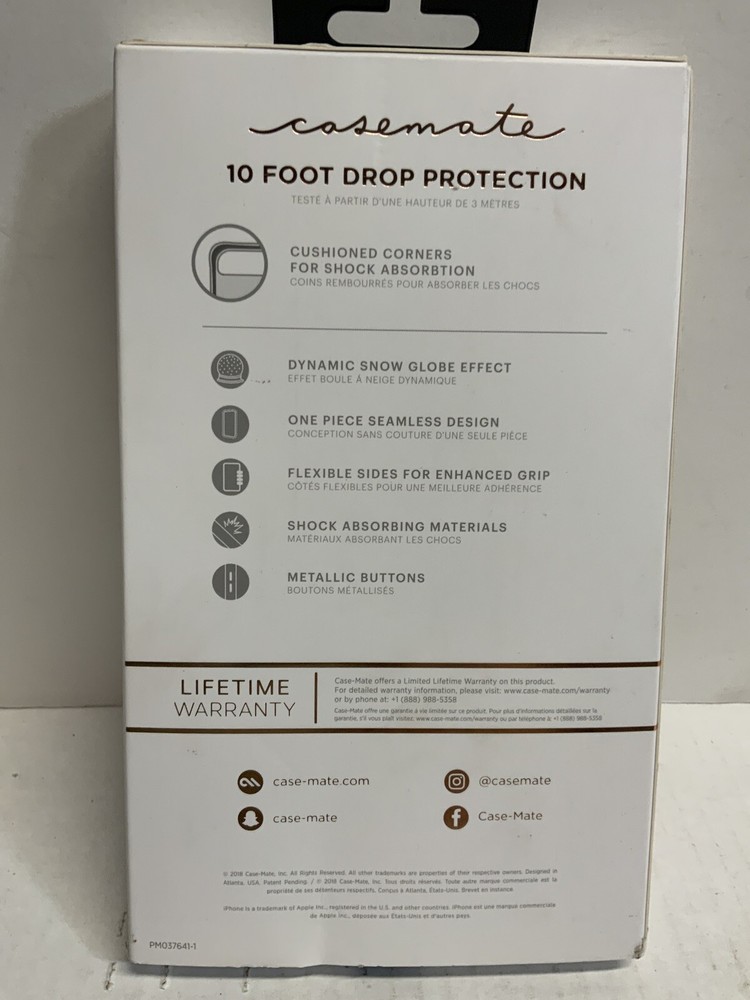 ☀️ Case-Mate Waterfall Case for Apple iPhone XS Max, Gold Clear, Brand New