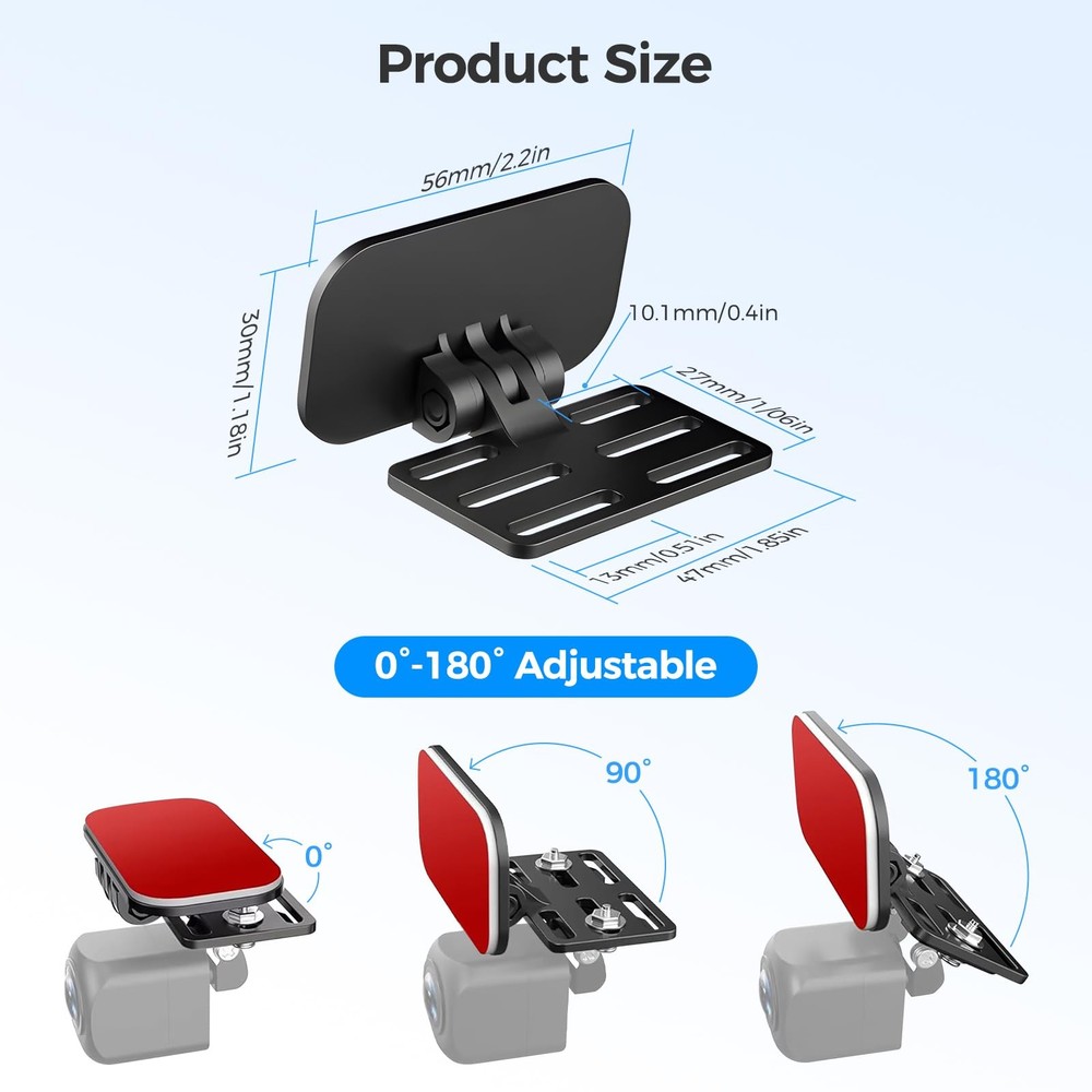 Rear Camera Holder Window Bracket for Most Back Dash Cam black