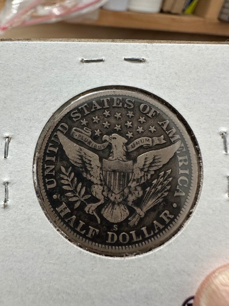 1912 s barber half dollar VF