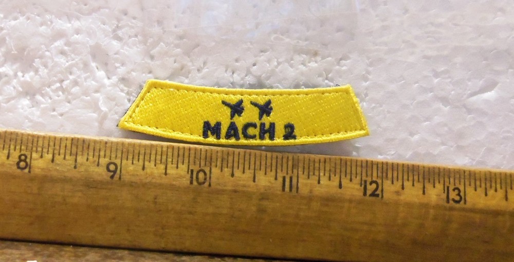 Mach 2 Embroidered Patch with Hook Back (NOS)