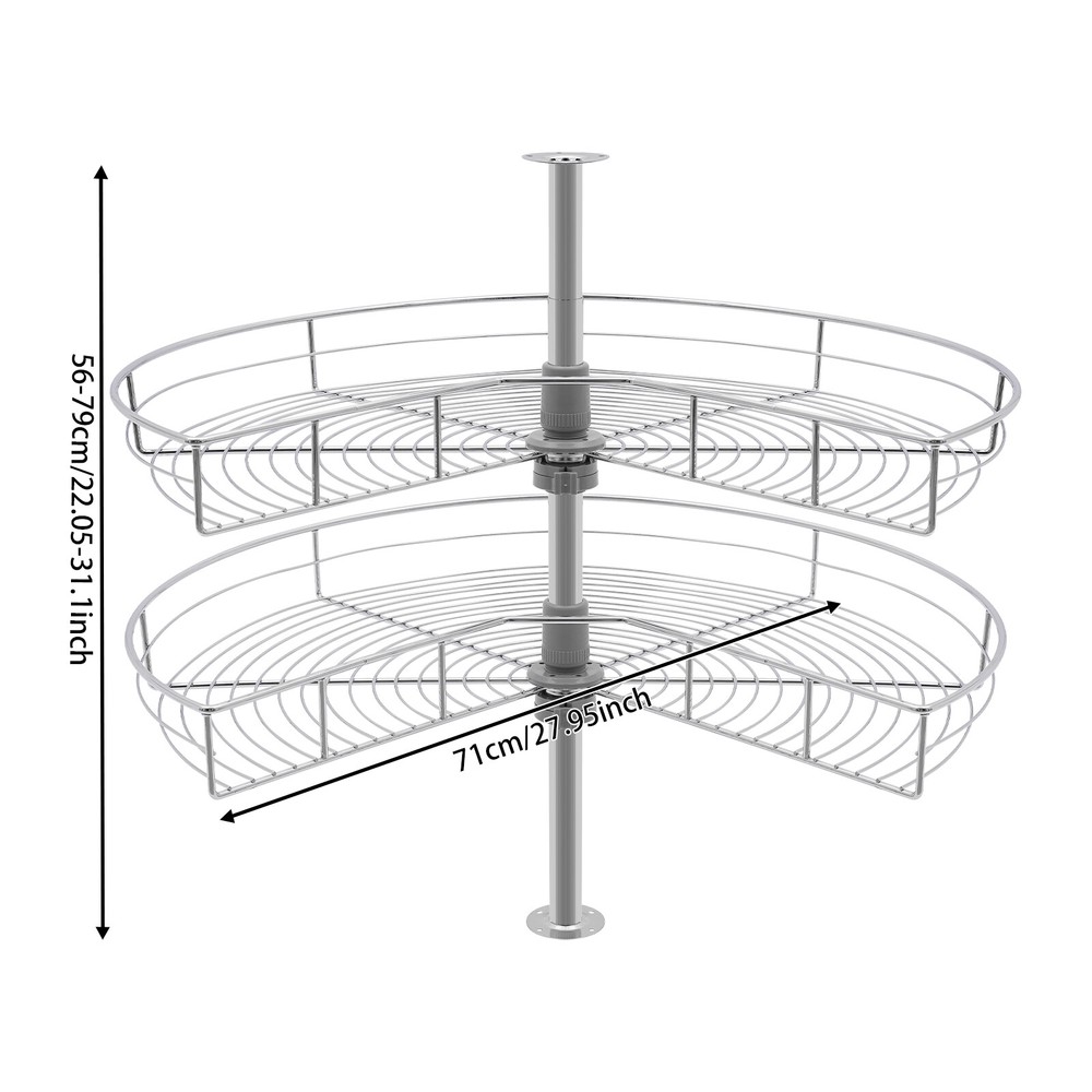 2-Tier Adjustable Corner Cabinet?Organizer Versatile Corner Cabinet Organizer