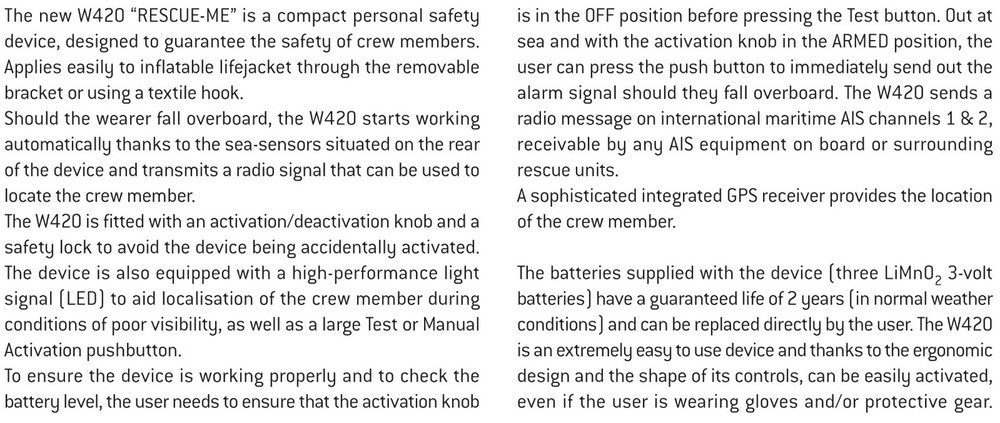 Man Overboard Personal location Beacon tracker AIS SART
