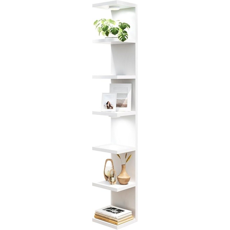 Multi-Tier Floating Shelf W/ LED Lights Space Saving Display Home Decor New