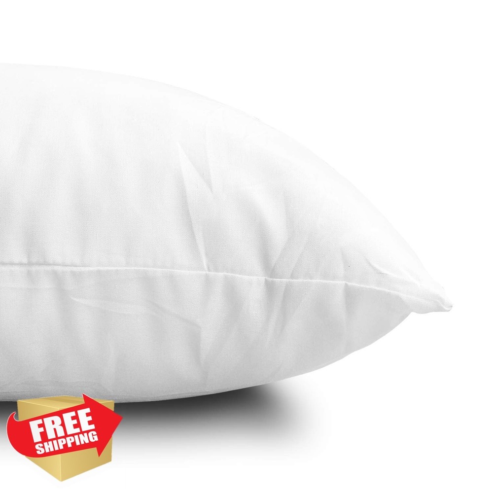 EDOW Throw Pillow Insert White 18x18 Polyester Sham Stuffer