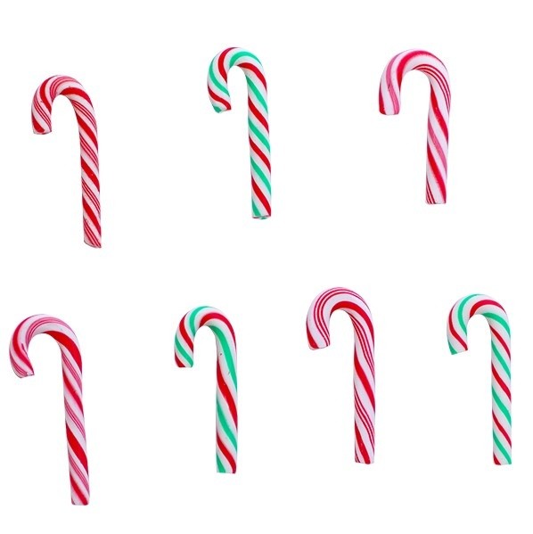 Buttons Galore Flatbacks Embellishments-Candy Canes