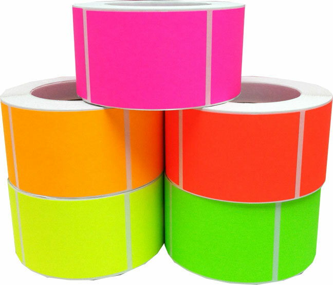 Rectangle Stickers | 2.5 x 3.5" Inches | 500 Pack | Pick One Color