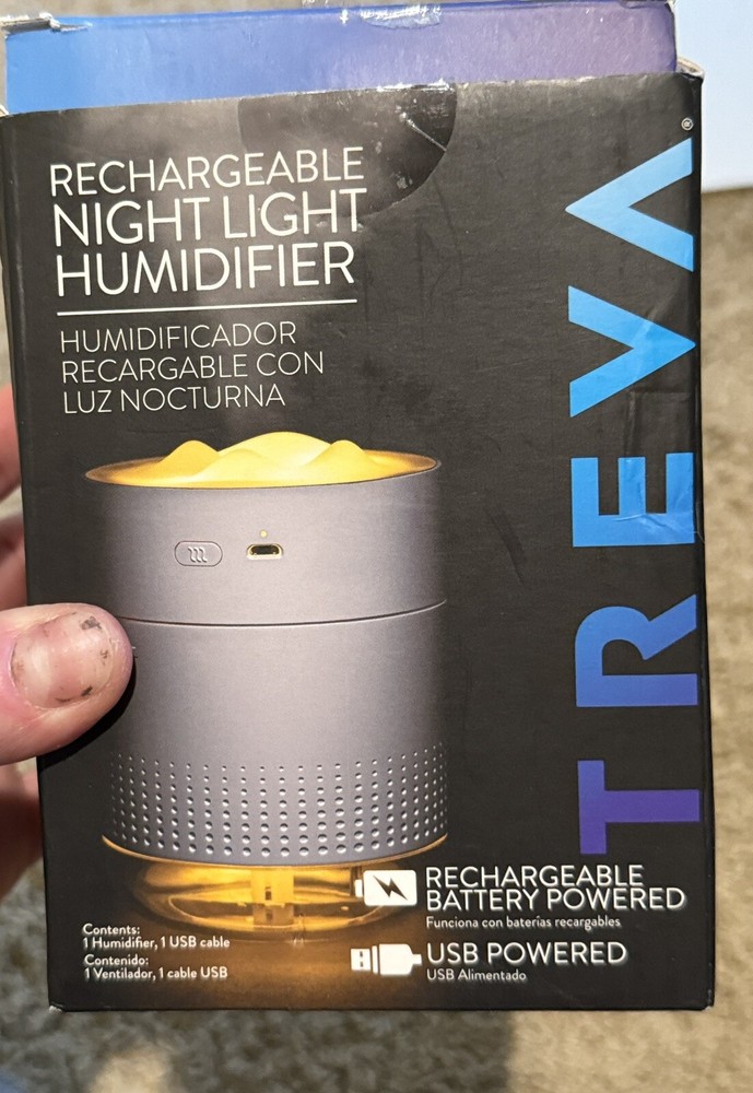Treva Night Light Rechargeable Humidifier 500 ml Capacity