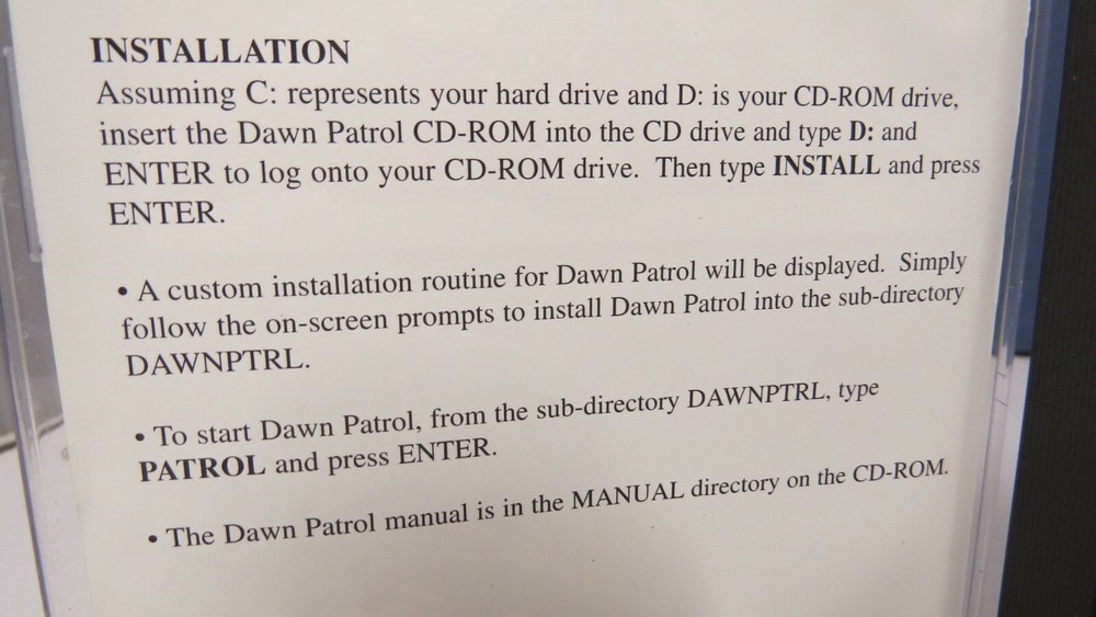 DAWN PATROL (1994) CD-ROM EMPIRE INTERACTIVE EXCELLENT CONDITION