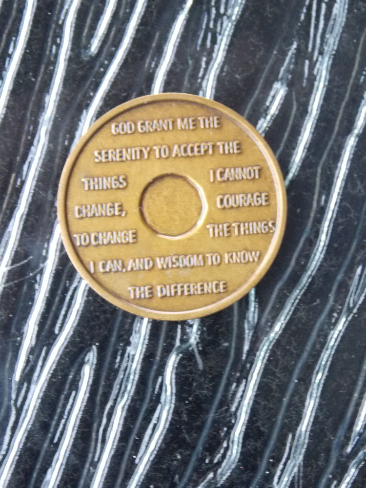 Alcoholics Anonymous 2 Years AA Medallion Chip Coin Token,
