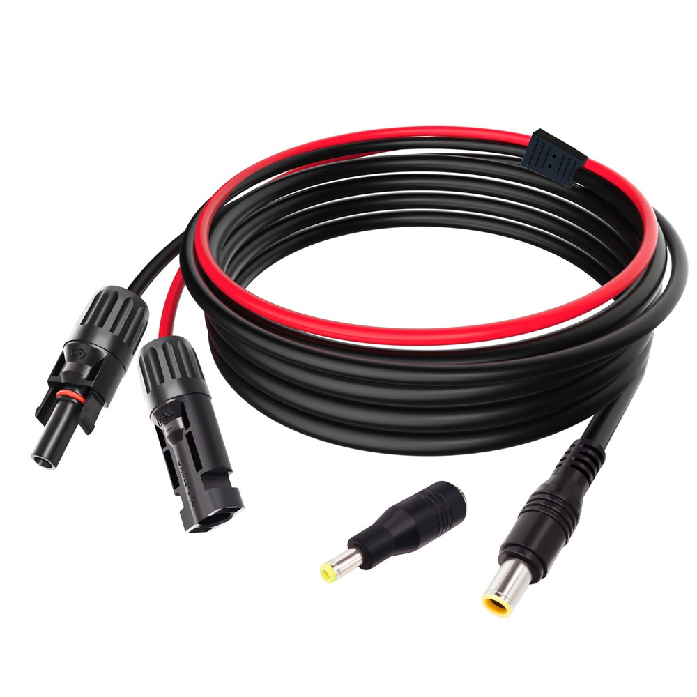 Solar Panel Connector to DC 8mm Adapter Extension Cable 16 AWG with DC 5.5mmx2.5