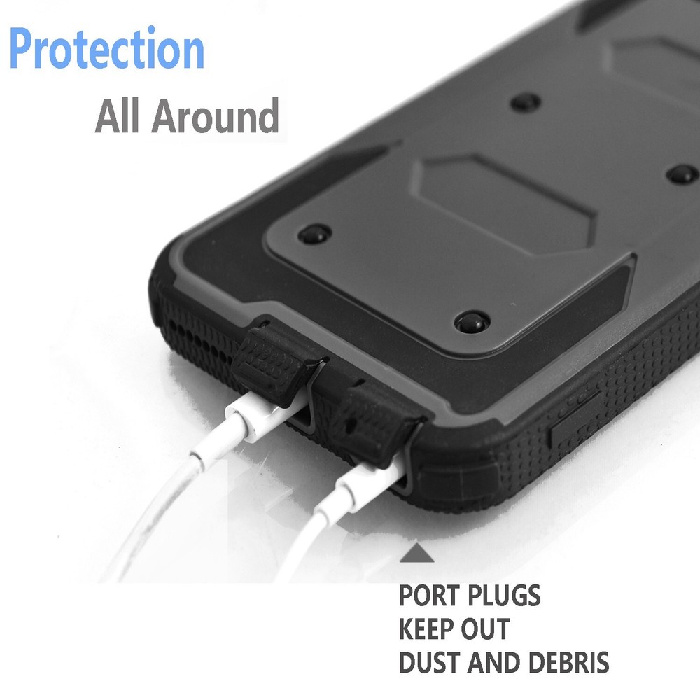 For Samsung Galaxy Note 5 Shockproof Case Belt Clip Tempered Glass Protector