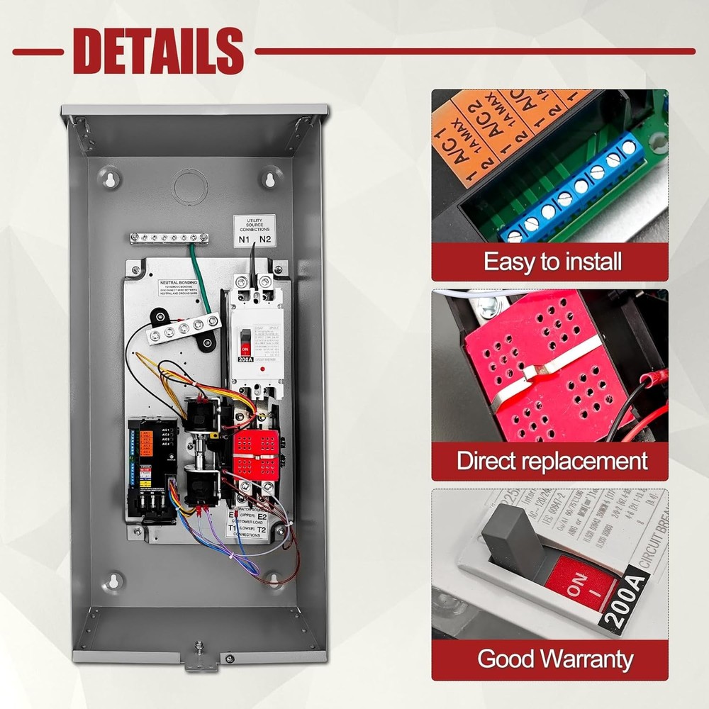 200A Single Phase ATS for Generac RXSW200A3 Replacement