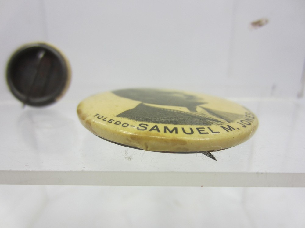 2- 1899 Samuel M. Jones Toledo Mayor Button Pin