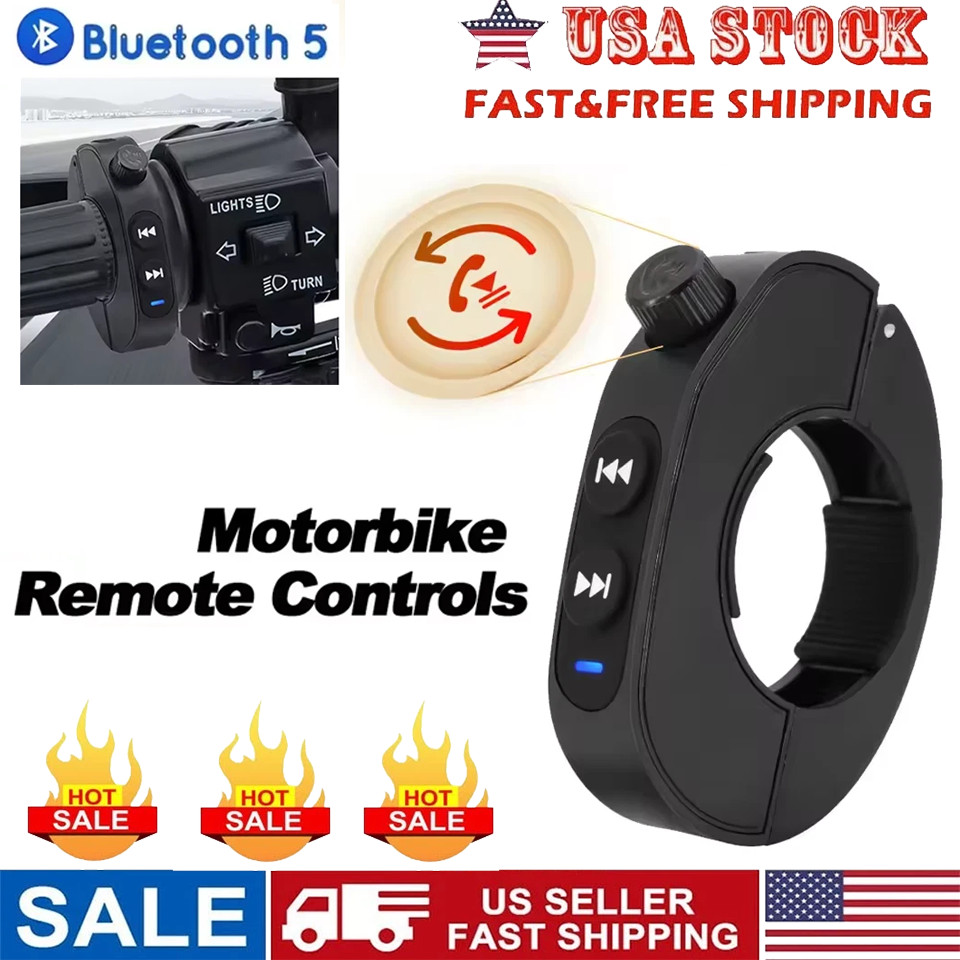Bluetooth Remote Control Waterproof Bike Motorcycle Handlebar Media Controller