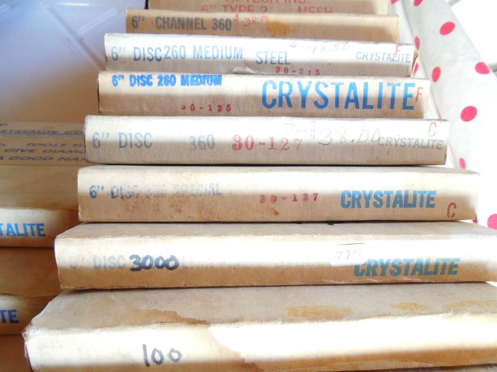 NOS Lapidary Diamond Discs, 6" Crystalite Lap , HI-TECH RAYTECH A FEW USED HTF