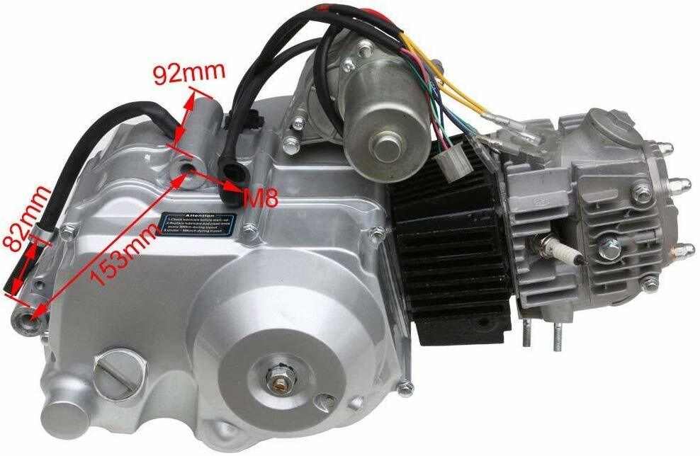 4 Stroke 125cc Semi Auto Engine Motor 3 forward 1 reverse +Wiring Harness