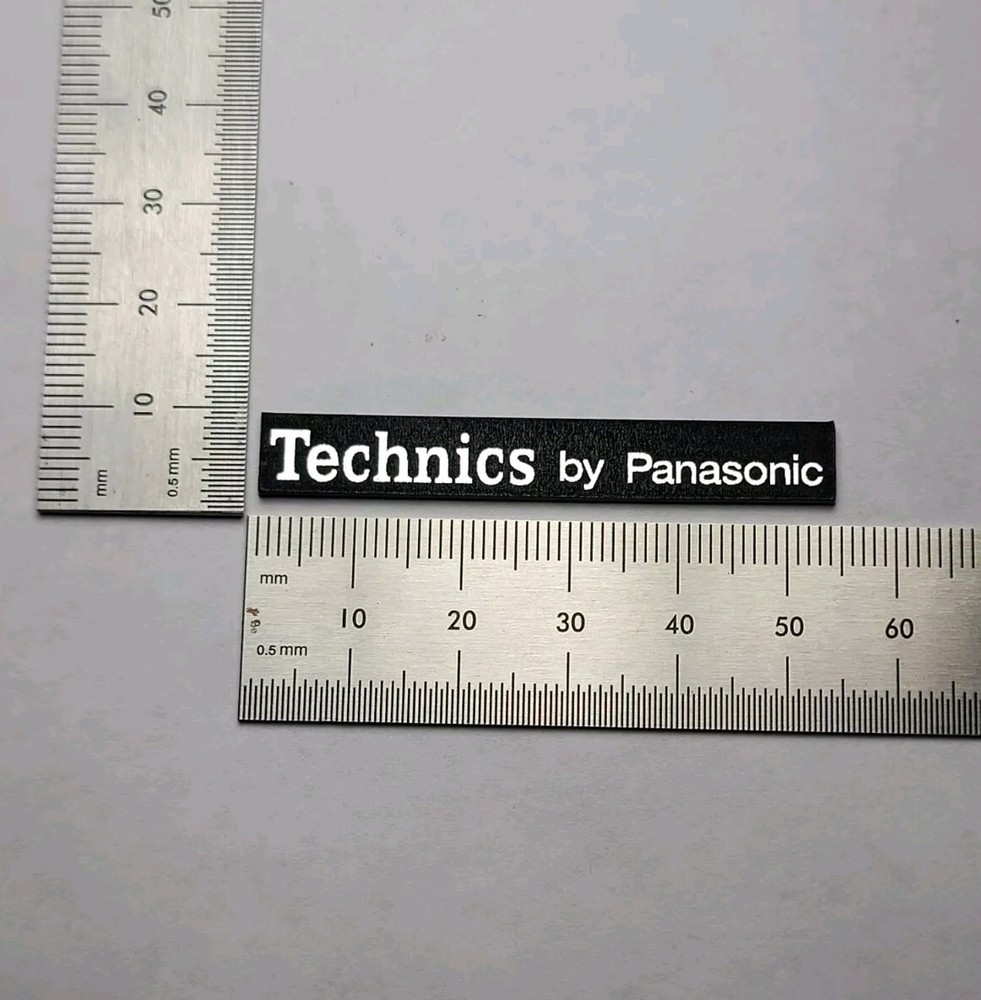 Technics by Panasonic SP10 Turntable Badge Logo Emblem Brushed Silver