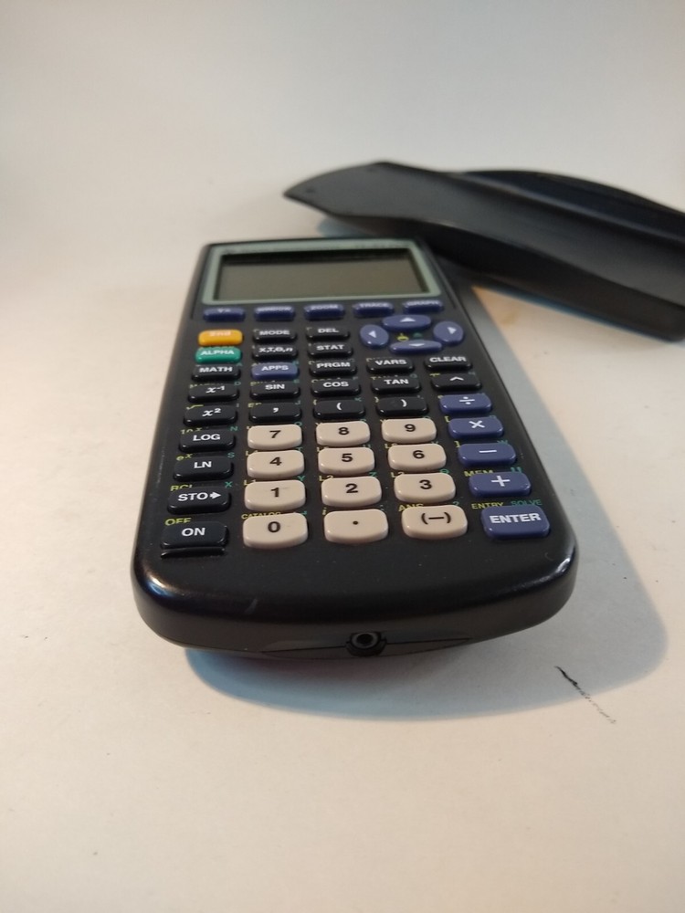 Texas Instruments TI-83 Plus Calculator Black With Case Working Tested Good