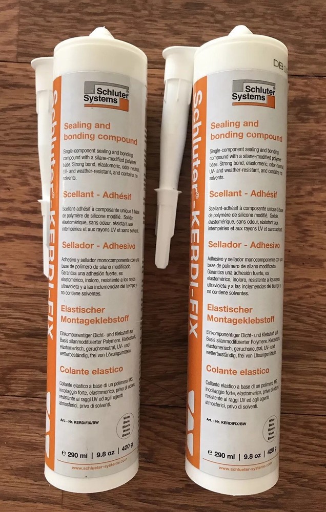 2 Tubes Schluter Kerdi Fix White