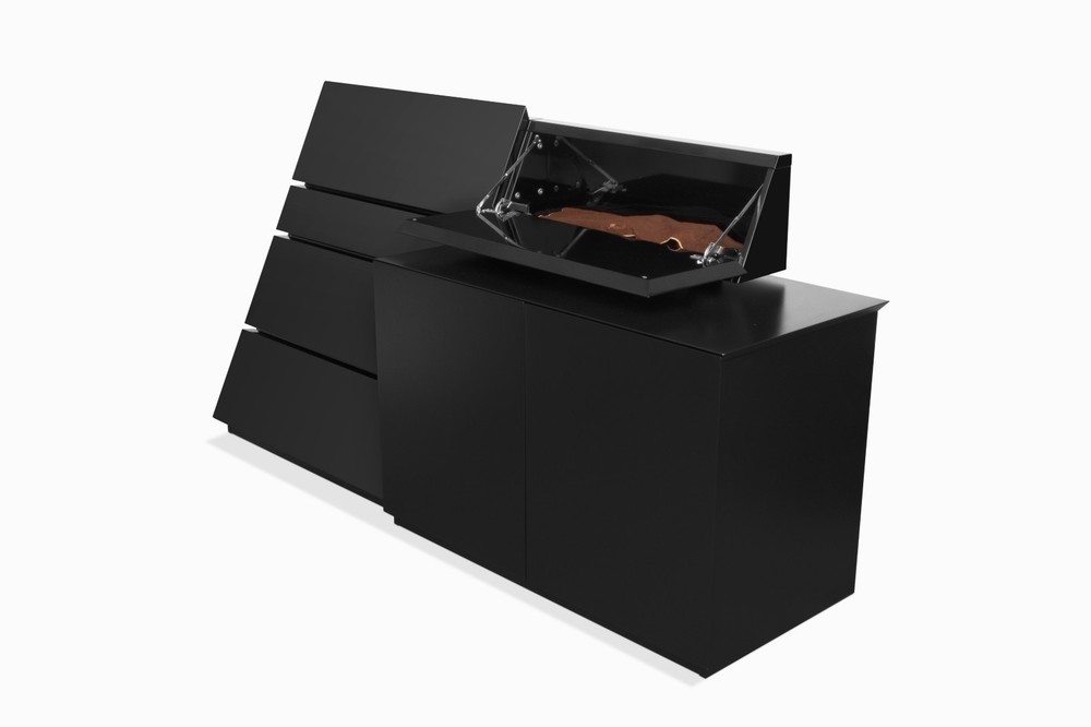 Vintage Postmodern Asymmetric Sideboard by Rougier