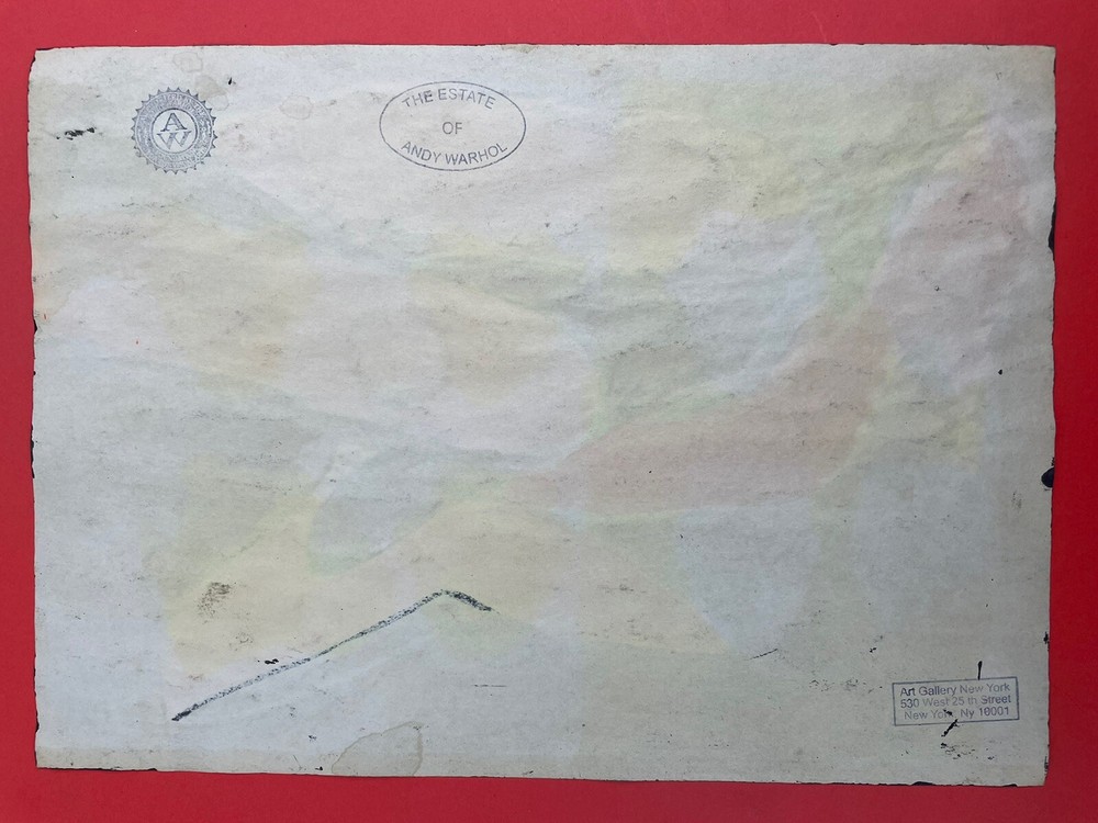 Andy warhol Drawing on paper (Handmade) signed and stamped