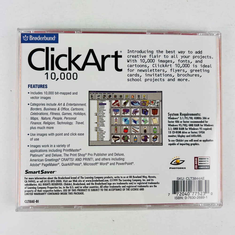 ClickArt 10,000 PC CD-ROM Productivity Software
