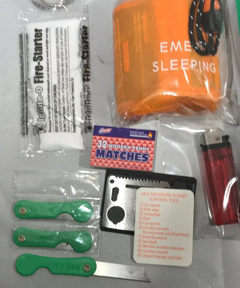 Survival Kit Essential Glove Compartment Jeep MOLLE System - Fire Shelter Light