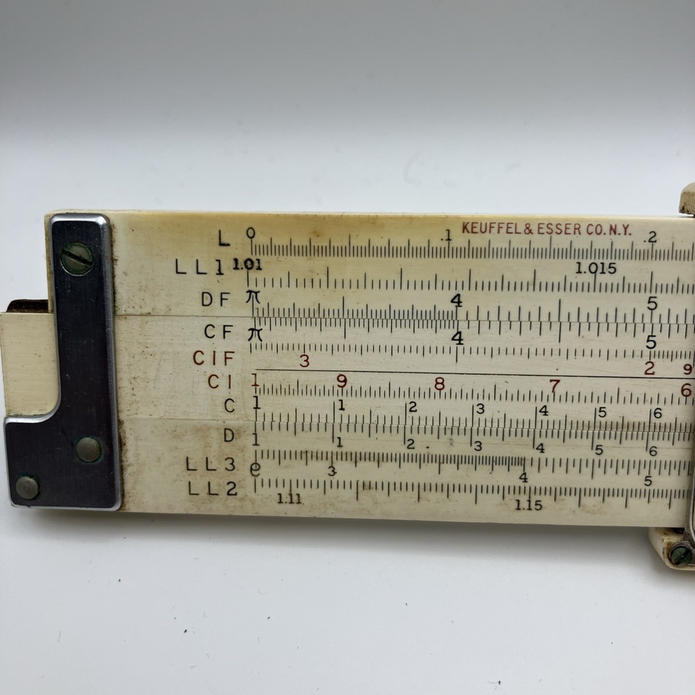 Keuffel Esser Slide Rule (4083-3)See Photos, Missing Small Bit, Fully Functional