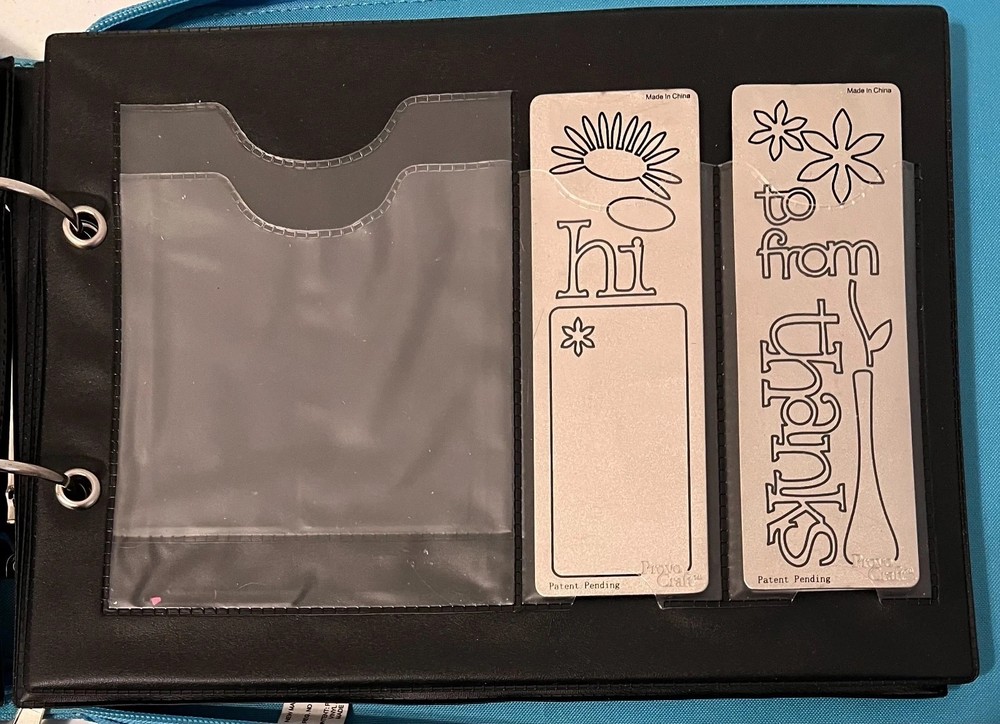 Cuttlebug Storage Binder + 42 Cutting and Embossing Folders + 7 Pouch Page Lot