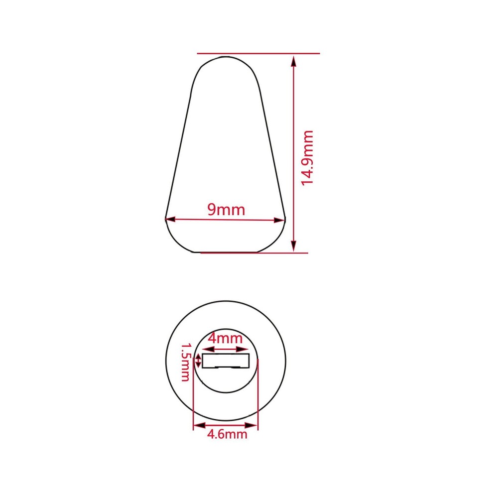 Silver Toggle Switch Tip Knob Caps for Electric Guitar 5 Way Toggle Pickup Se...