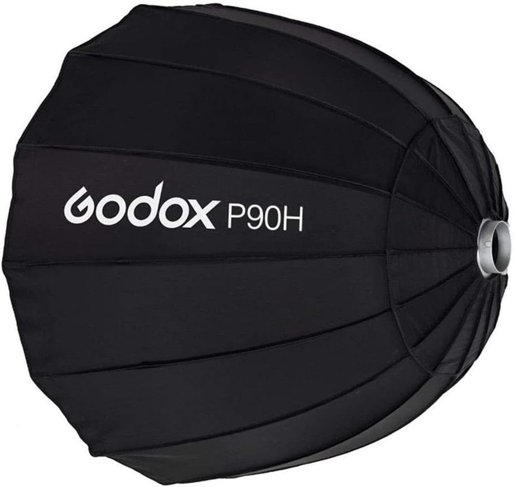P90H 35" Parabolic Softbox for Studio Video Flash Light, Bowens Mount, Hi-Temper