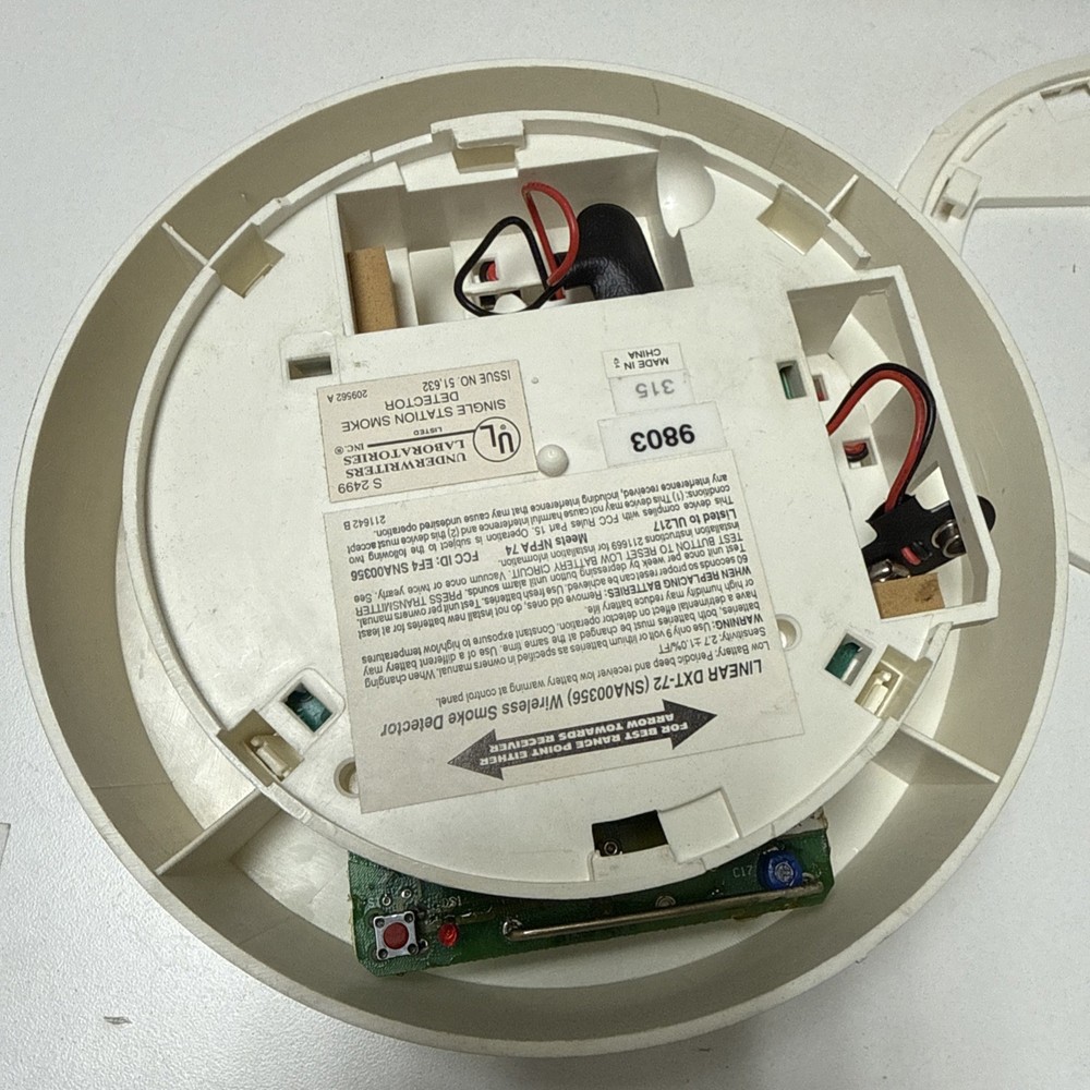 Linear DXT-72 Wireless Photoelectric Smoke Detector