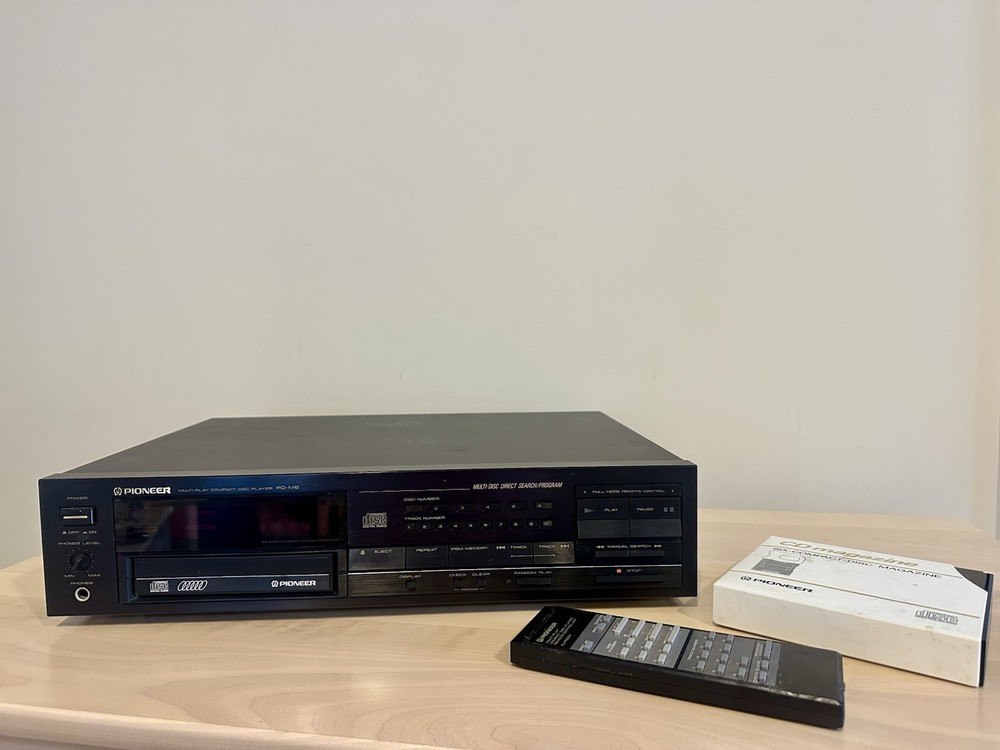 Pioneer PD-M6 Multi Play Compact Disc Player 2 Magazines Original Remote Tested!