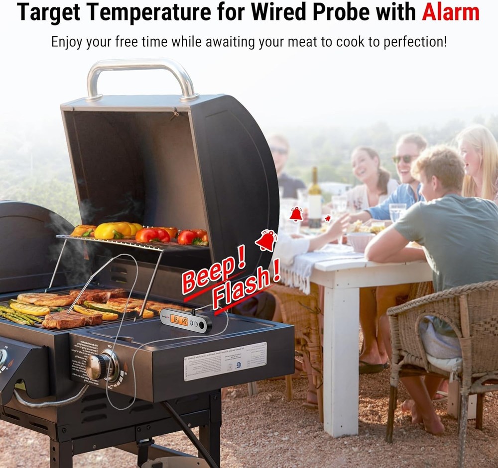 Fast Reading Waterproof Cooking Thermometer with Magnet & Bottle Opener
