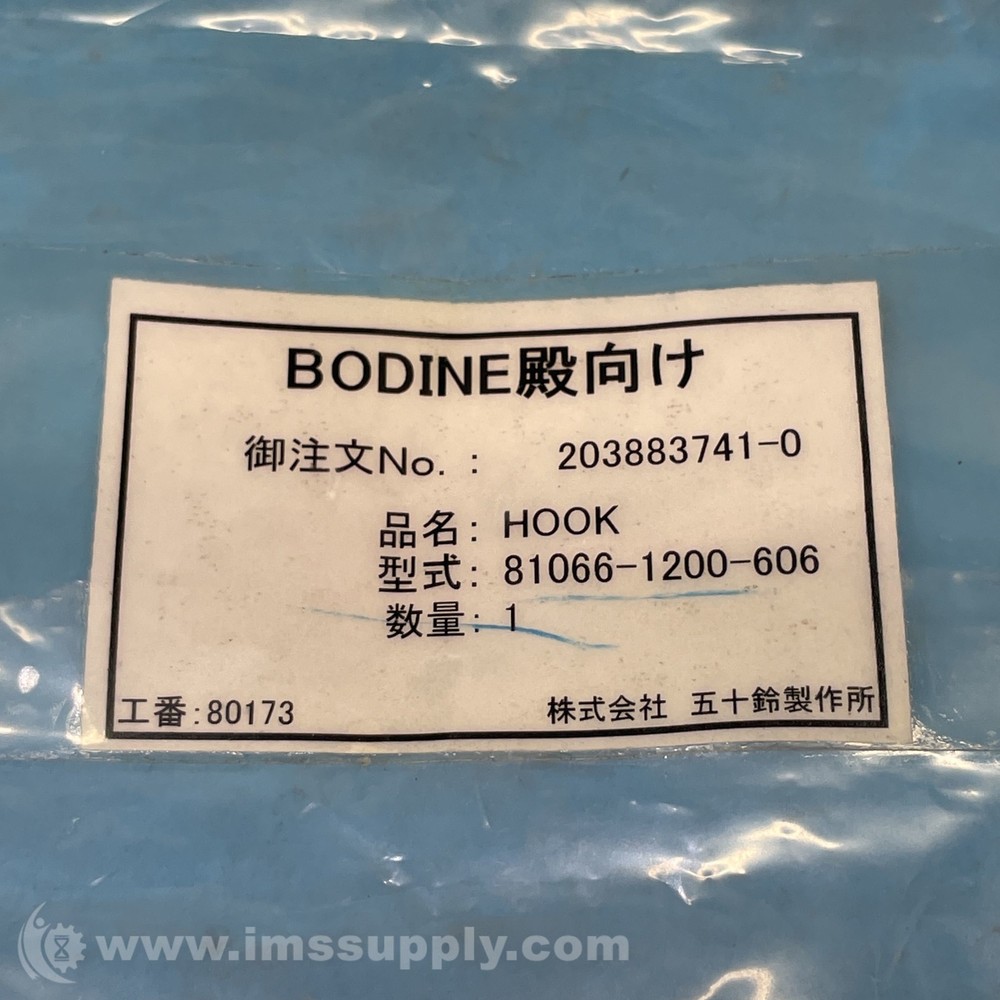 Bodine 81066-1200-606 Hook FNOB