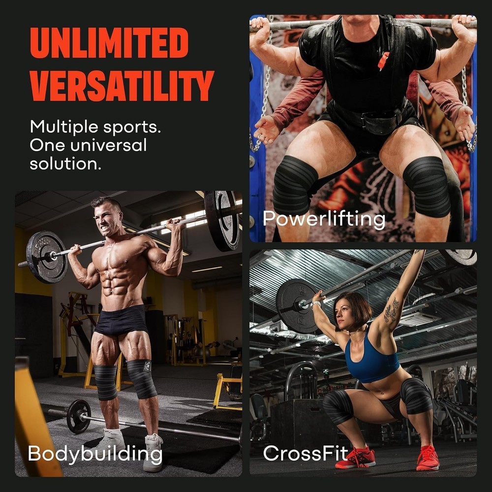 72-Inch Knee Wraps for Men & Women | Ultimate Compression Support