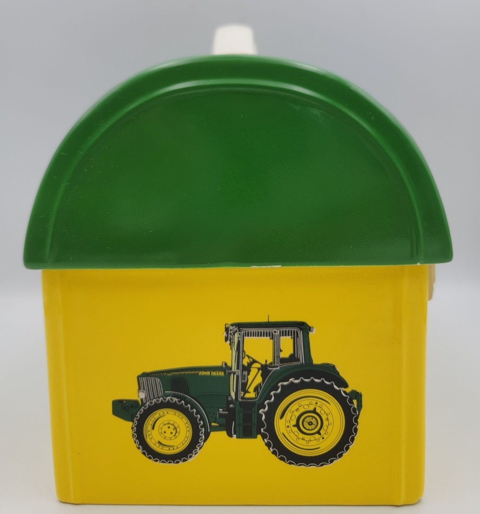 John Deere Cookie Jar Lunchbox With Tractor Design & Handle Gibson