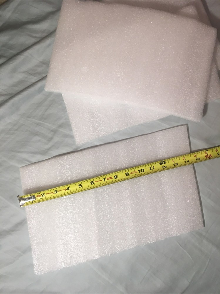 4 Sheets Craft Foam, Flexible Styrofoam Sheets, Packing Material, about 9” x 14”
