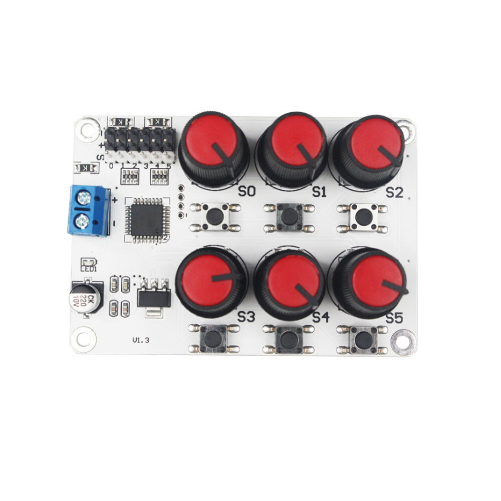 DC5-8.4V 6 Channel Knob Servo Controller Control Board Robot Arm Manipulator