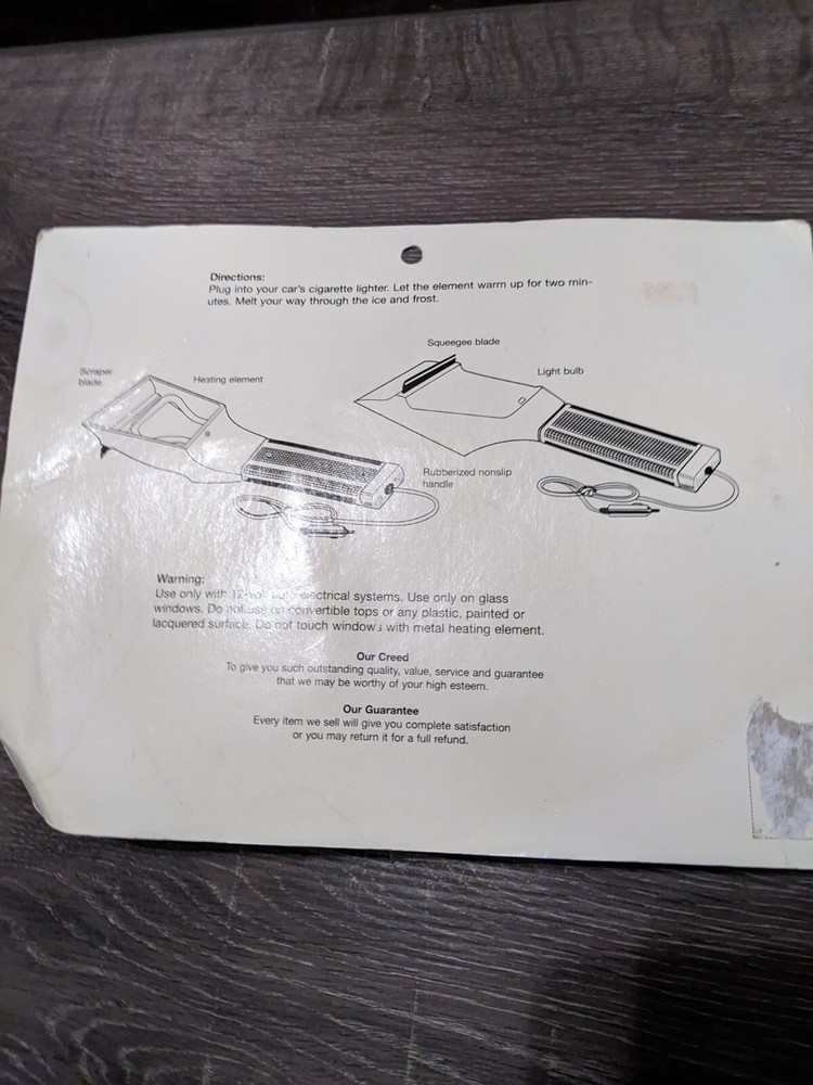 Eddie Bauer Electric Ice Scraper NEW II