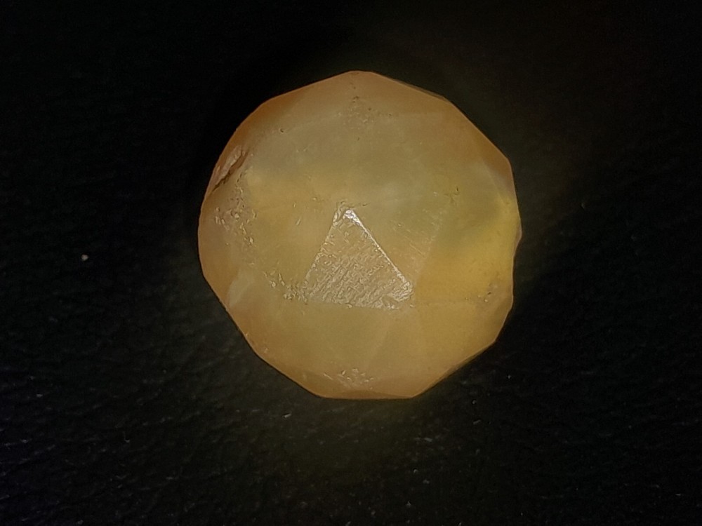 Ancient Yellow Fluorite Bead 15 MM