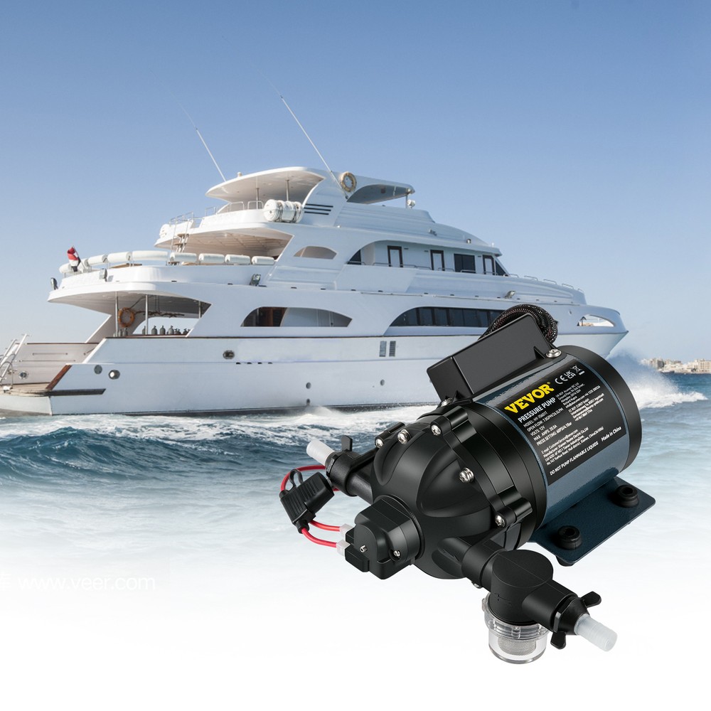 VEVOR Washdown Deck Pump Kit Water Pump 12V 7 GPM 60 PSI 10 FT Self Priming Head