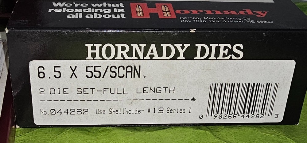 Hornady Custom Grade Dies 6.5 x 55/SCAN 044282